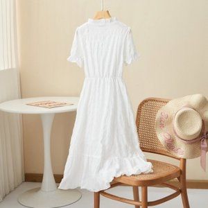White short sleeve elegant jumpsuit